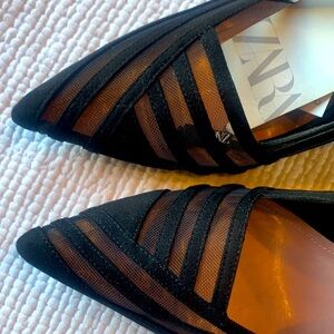 Zara Women's Black Mesh Heels